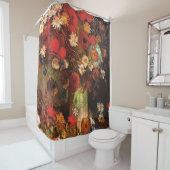 ビンセントヴァンゴッホ花瓶ポピーズコーンフラワープオニエース シャワーカーテン (インサイチュ)