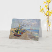 ビンセントヴァンゴッホ魚釣りボーツオンザビーチ カード (黄色い花)