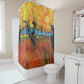 ビンセントヴァンゴッホ – ウィローズアットサンセットファインアート シャワーカーテン (インサイチュ)