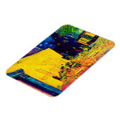 ビンセントヴァンゴッホ-カフェテラスアットナイトアーポップ・アートのト マグネット (左側)