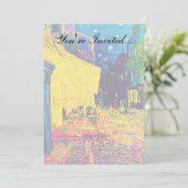 ビンセントヴァンゴッホ-カフェテラスアットナイトアーポップ・アートのト 招待状 (スタンド正面)