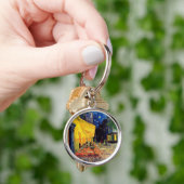 ビンセントヴァンゴッホ-カフェテラスアットナイトファインアート キーホルダー (手)