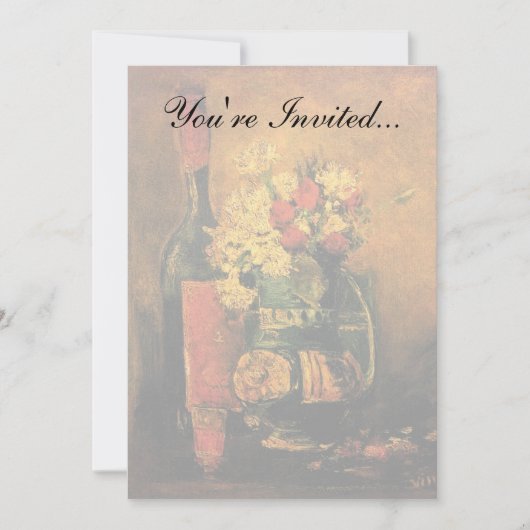 ビンセントヴァンゴッホ – カーネーション付き花瓶ファインアート 招待状 (正面)