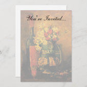 ビンセントヴァンゴッホ – カーネーション付き花瓶ファインアート 招待状 (正面/裏面)