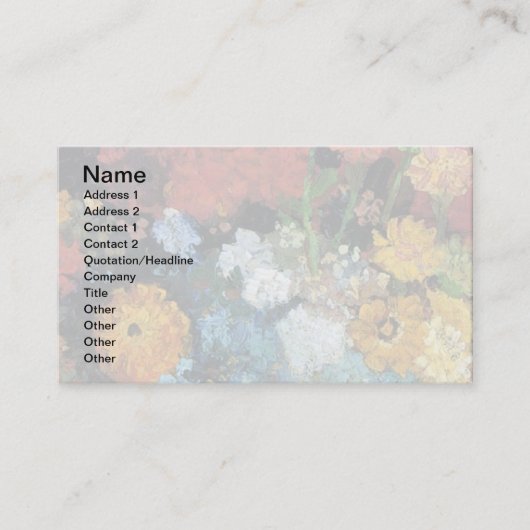 ビンセントヴァンゴッホ – ジニアスファインアート付き花瓶 名刺 (正面)