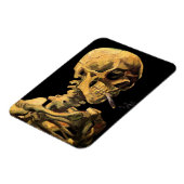 ビンセントヴァンゴッホ-スカルとタバコを燃やす マグネット (左側)