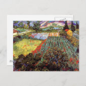 ビンセントヴァンゴッホ – フィールドウィズポピーファインアート ポストカード (正面/裏面)