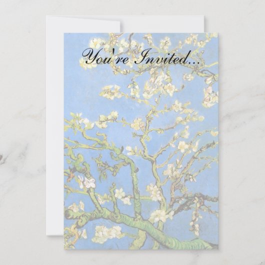 ビンセントヴァンゴッホ – 開花アーモンドツリーファインアート 招待状 (正面)