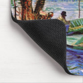 ビンセントヴァンゴッホ-魚釣りイン春 マウスパッド (コーナー)