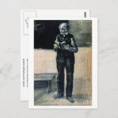 ビンセント読・ヴァン・ゴッホの男の立つ本 ポストカード (正面/裏面)