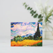 ビンセント・バン・ゴッホ小麦畑（サイプレス） ポストカード (スタンド正面)