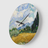 ビンセント・バン・ゴッホ小麦畑(サイプレス) ラージ壁時計 (傾斜)