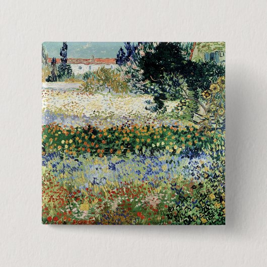 ビンセント・バン・ゴッホ |ガーデンイン開花、アールズ, 1888 缶バッジ (正面)