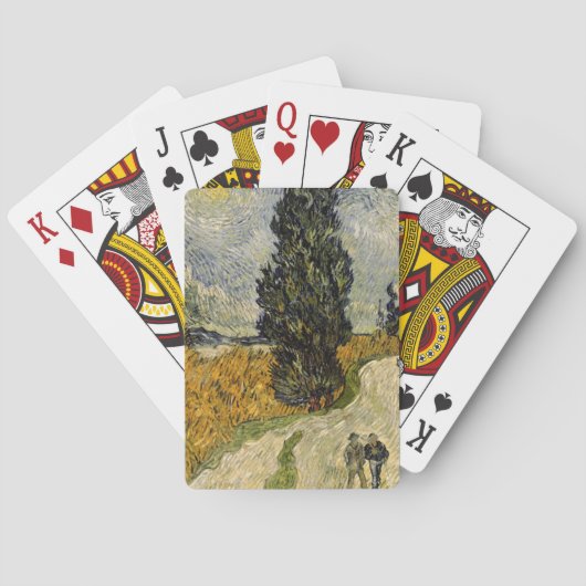 ビンセント・バン・ゴッホ |キュプレス付き道路， 1890 トランプ (裏面)