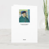 ビンセント・バン・ゴッホ – 耳に包帯を巻いた自己像 カード (裏面)