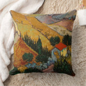 ビンセント・バン・ゴッホ |風景（家とフローマン付き） クッション (ブランケット)