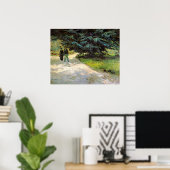 ビンセント・ファン・ゴッホの公共庭園のカップル ポスター (ホームオフィス)