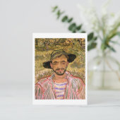 ビンセント・ファン・ゴッホの若い農民のポートレート ポストカード (スタンド正面)