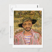 ビンセント・ファン・ゴッホの若い農民のポートレート ポストカード (正面/裏面)