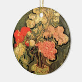 ビンセント・ファン・ゴッホバラ・マローズ付き花瓶 セラミックオーナメント (左)