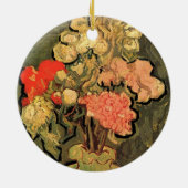 ビンセント・ファン・ゴッホバラ・マローズ付き花瓶 セラミックオーナメント (裏面)