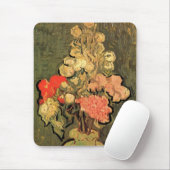 ビンセント・ファン・ゴッホバラ・マローズ付き花瓶 マウスパッド (マウス)