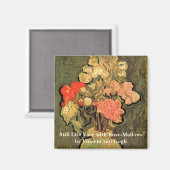 ビンセント・ファン・ゴッホバラ・マローズ付き花瓶 マグネット (正面/裏面)