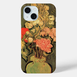 ビンセント・ファン・ゴッホバラ・マローズ付き花瓶 iPhone 15ケース