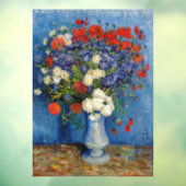 ビンセント・ファン・ゴッホ – コーンフラワー&ポピー付き花瓶 ウィンドウサイン (シート3)