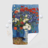ビンセント・ファン・ゴッホ – コーンフラワー&ポピー付き花瓶 ゴルフタオル (インサイチュ)
