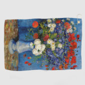 ビンセント・ファン・ゴッホ – コーンフラワー&ポピー付き花瓶 ゴルフタオル (横)
