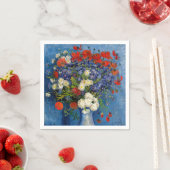 ビンセント・ファン・ゴッホ – コーンフラワー&ポピー付き花瓶 スタンダードカクテルナプキン (インサイチュ)