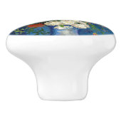 ビンセント・ファン・ゴッホ – コーンフラワー&ポピー付き花瓶 セラミックノブ (側面)