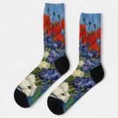 ビンセント・ファン・ゴッホ – コーンフラワー&ポピー付き花瓶 ソックス (左)