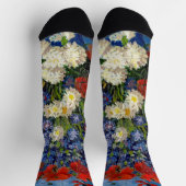 ビンセント・ファン・ゴッホ – コーンフラワー&ポピー付き花瓶 ソックス (上部)