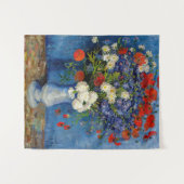 ビンセント・ファン・ゴッホ – コーンフラワー&ポピー付き花瓶 タペストリー (正面(横))