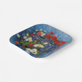 ビンセント・ファン・ゴッホ – コーンフラワー&ポピー付き花瓶 ペーパープレート (傾斜あり)