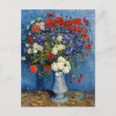 ビンセント・ファン・ゴッホ – コーンフラワー&ポピー付き花瓶 ポストカード (正面)