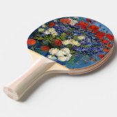 ビンセント・ファン・ゴッホ – コーンフラワー&ポピー付き花瓶 卓球ラケット (正面アングル)