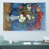 ビンセント・ファン・ゴッホ – コーンフラワー&ポピー付き花瓶 横断幕 (トレードショー)