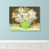ビンセント・ファン・ゴッホ – ジニアスと花の花瓶 キャンバスプリント (インサイチュ (ウッドフロア))