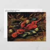ビンセント・ファン・ゴッホ – スチルライフ・ムール貝とエビ ポストカード (正面/裏面)