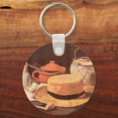 ビンセント・ファン・ゴッホ – スティルライフwイエローストローハット キーホルダー (正面)