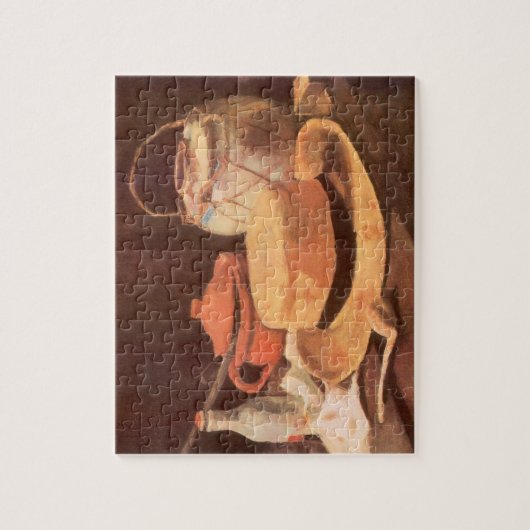 ビンセント・ファン・ゴッホ – スティルライフwイエローストローハット ジグソーパズル (縦)