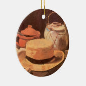 ビンセント・ファン・ゴッホ – スティルライフwイエローストローハット セラミックオーナメント (右)