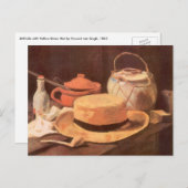 ビンセント・ファン・ゴッホ – スティルライフwイエローストローハット ポストカード (正面/裏面)