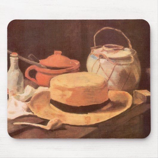 ビンセント・ファン・ゴッホ – スティルライフwイエローストローハット マウスパッド (正面)