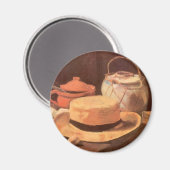 ビンセント・ファン・ゴッホ – スティルライフwイエローストローハット マグネット (正面/裏面)