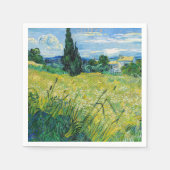 ビンセント・ファン・ゴッホ – ヒノキと緑の小麦畑 スタンダードカクテルナプキン (正面)