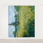 ビンセント・ファン・ゴッホ – ヒノキと緑の小麦畑 タペストリー (正面)